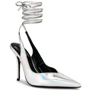 Tony Bianco Glint Heel Metalic Silver